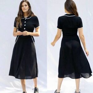 CHRISTY DAWN The Sebastian Dress in Onyx Stripe M